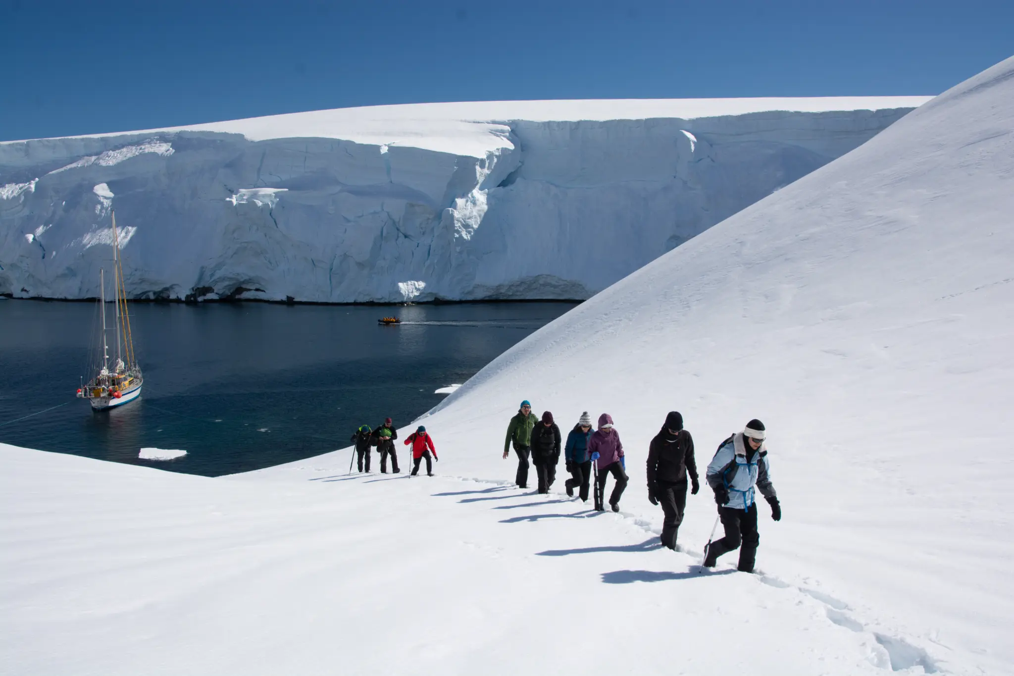 Trilha na Antártica